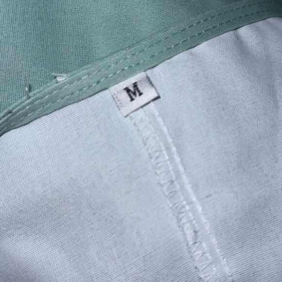 Teal Shift Dress with Floral Pattern Trim | Sz M - Picture 7 of 7